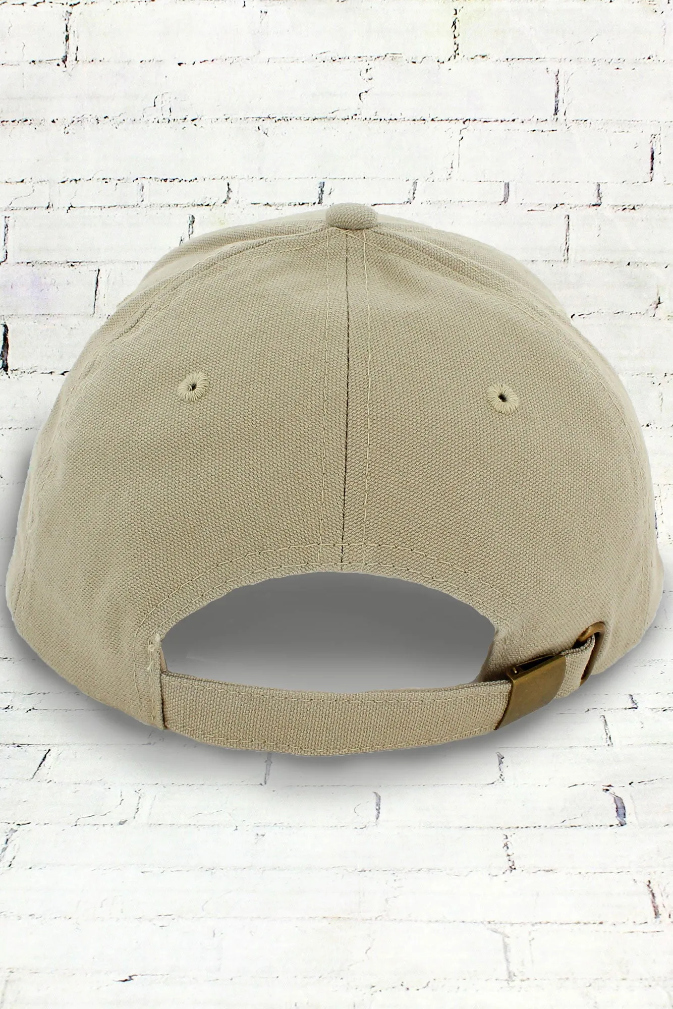 Khaki and Tan Suede Bill Cap