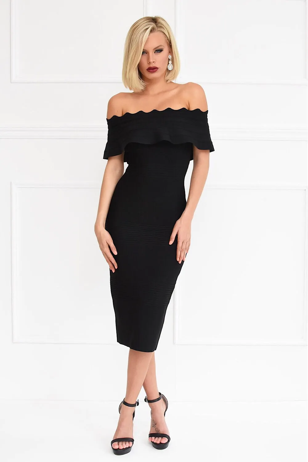 Kiki Black Bandage Dress