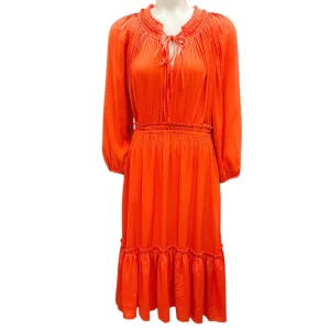Kobi Halperin Tangerine Kassi Smocked Waist Dress