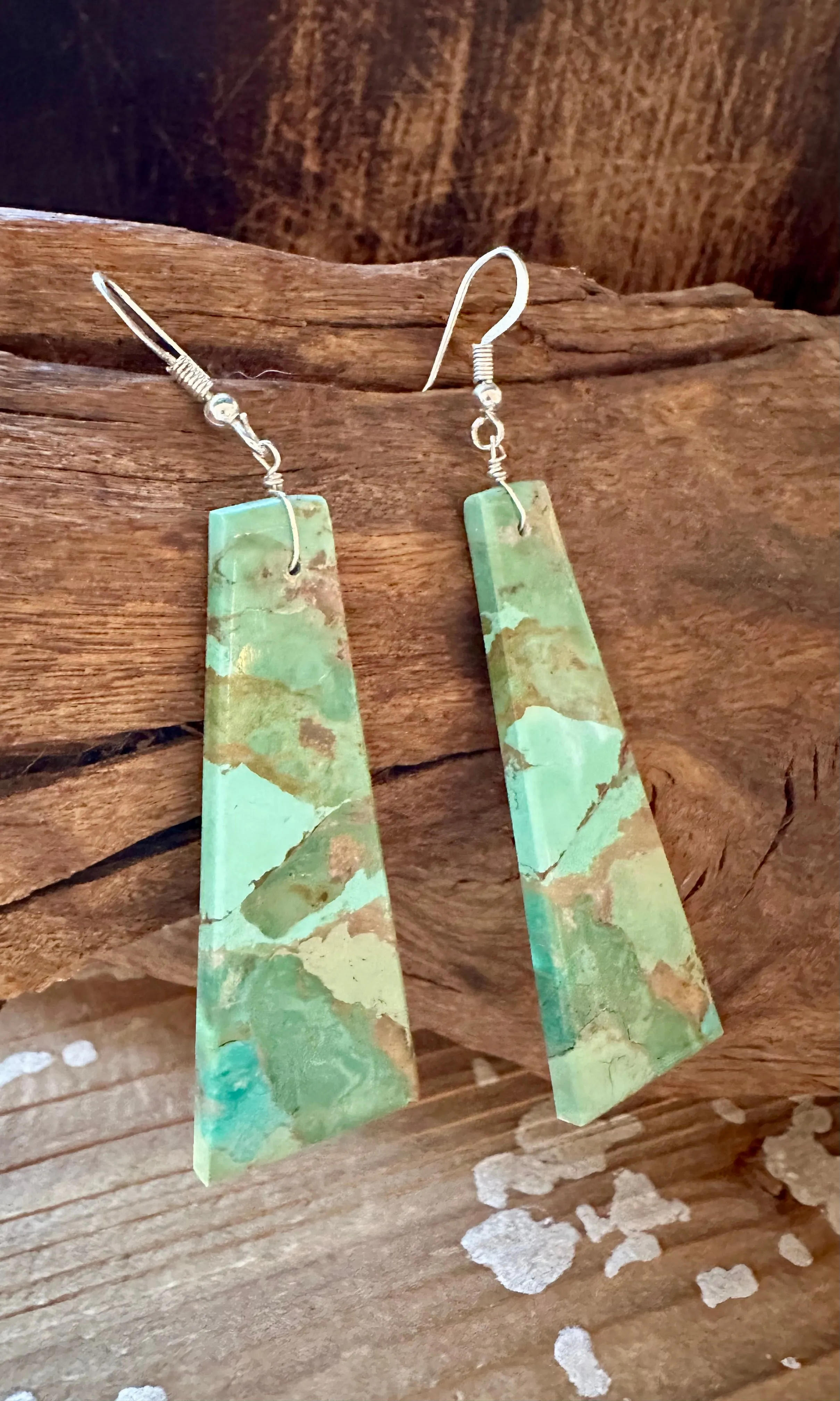 LARGE CLEAN SLATE Turquoise Earrings