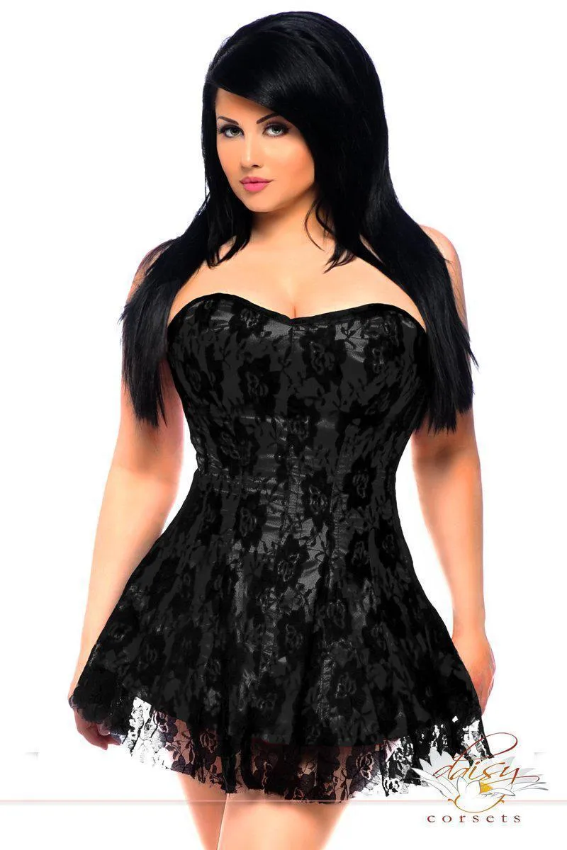 Lavish Black Lace Corset Dress