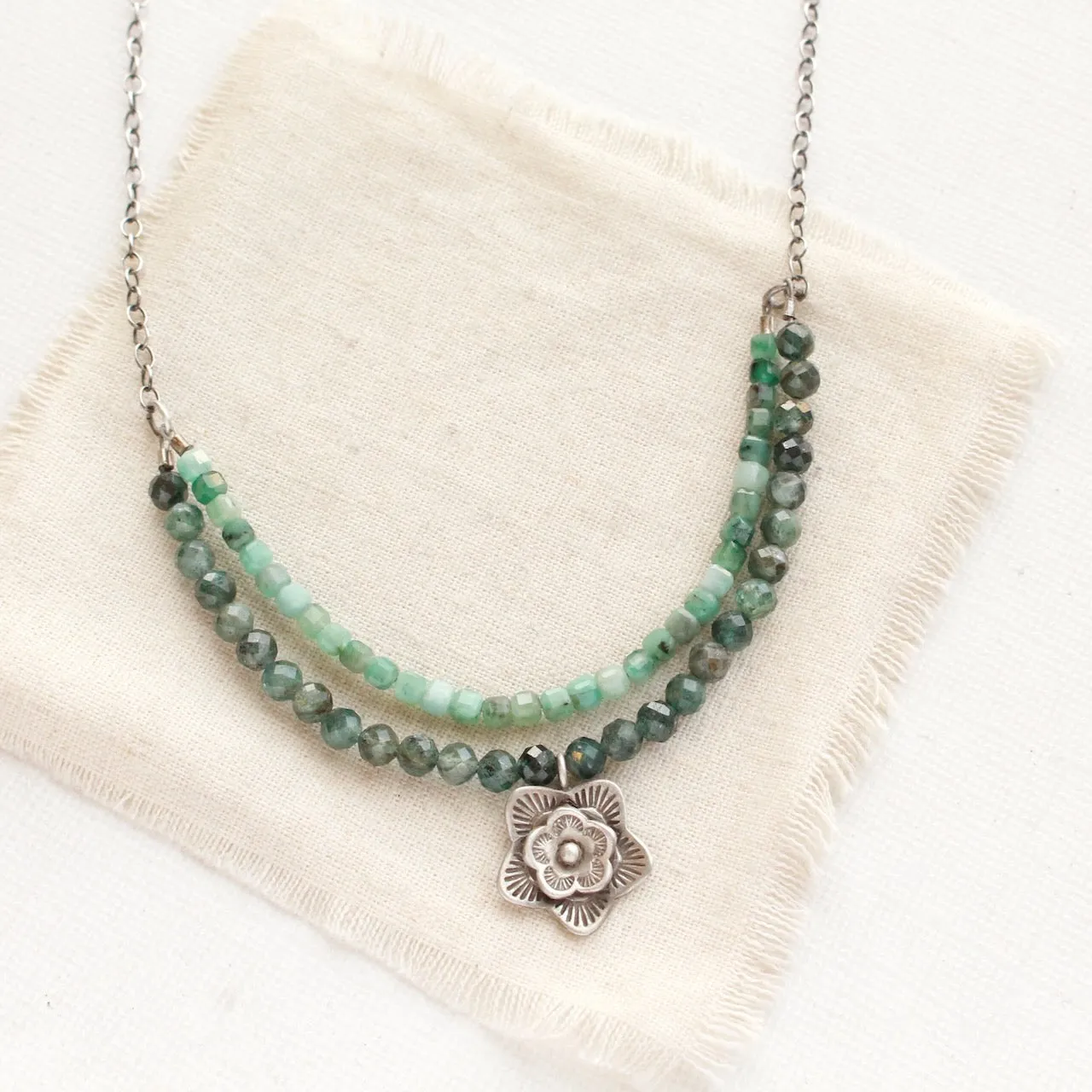 Layered Cactus Flower Grove Necklace
