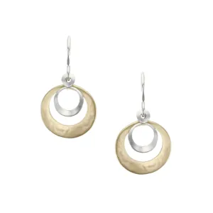 Layered Cutout Discs Wire Earring