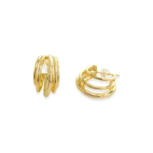 Layered Huggies Earrings LER264GD