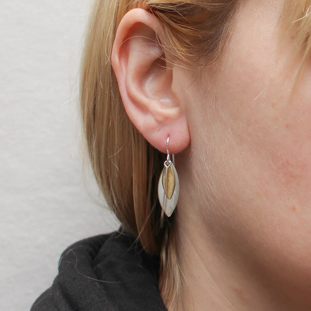 Layered Leaves and Swoop Earring