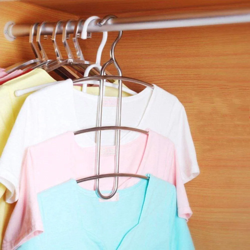 LIANGJUN Stainless Steel Coats Hangers Pants Skirts Multifunctional Drying Rack, 37.5X36cm (Size : Quantity 12)