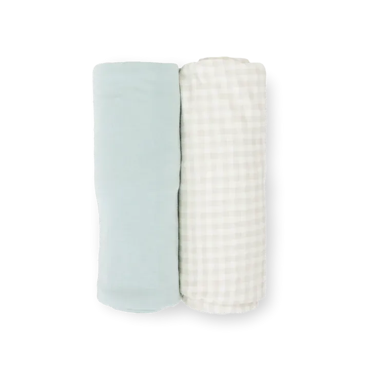 Little Unicorn Stretch Knit Swaddle Set (Frost Green)