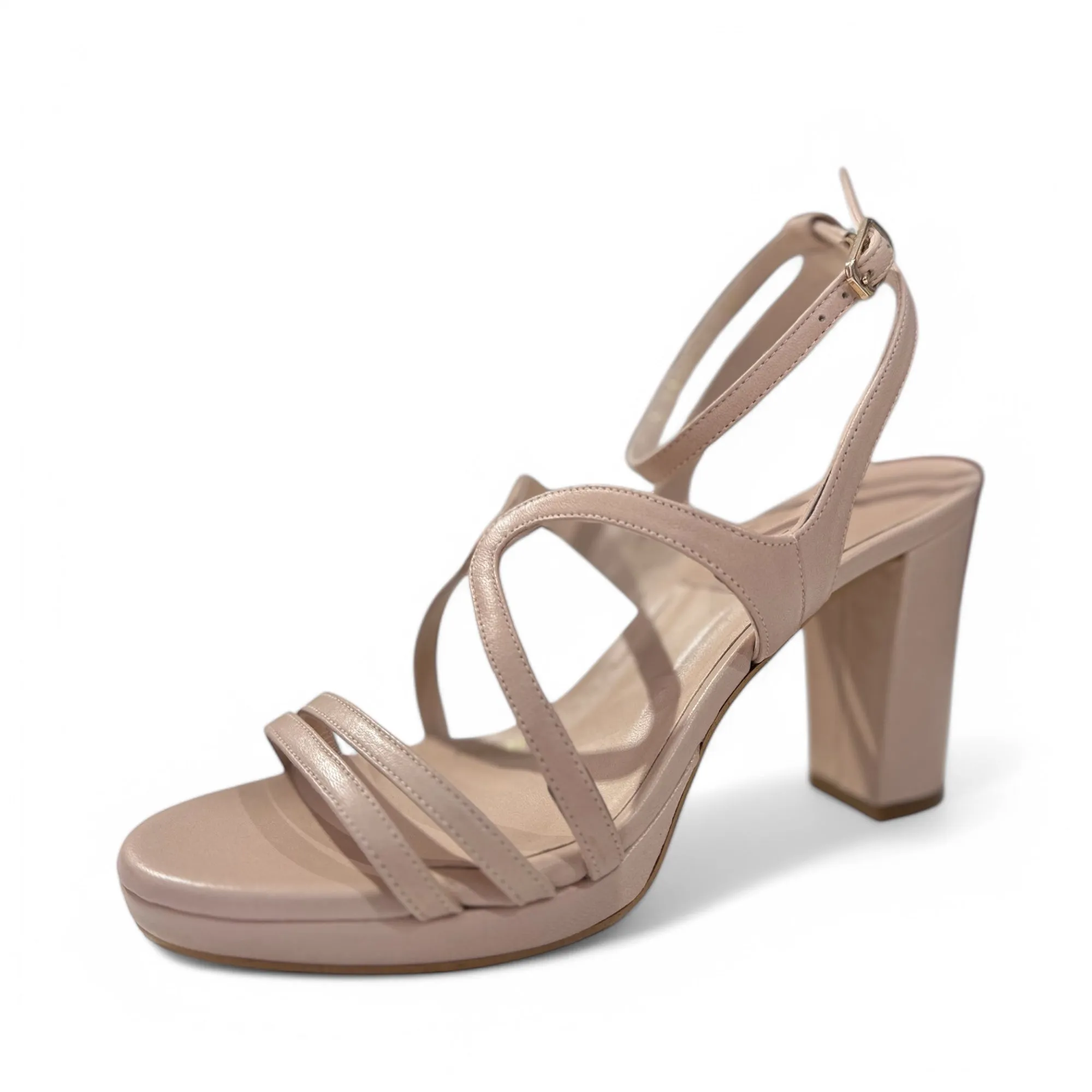 Lodi Lance Nude Block Heel Strappy Sandals