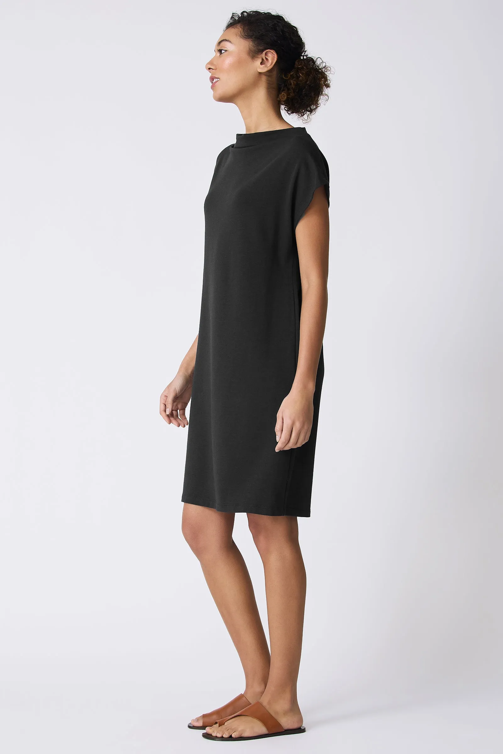 Luca Cowl Dress - Black