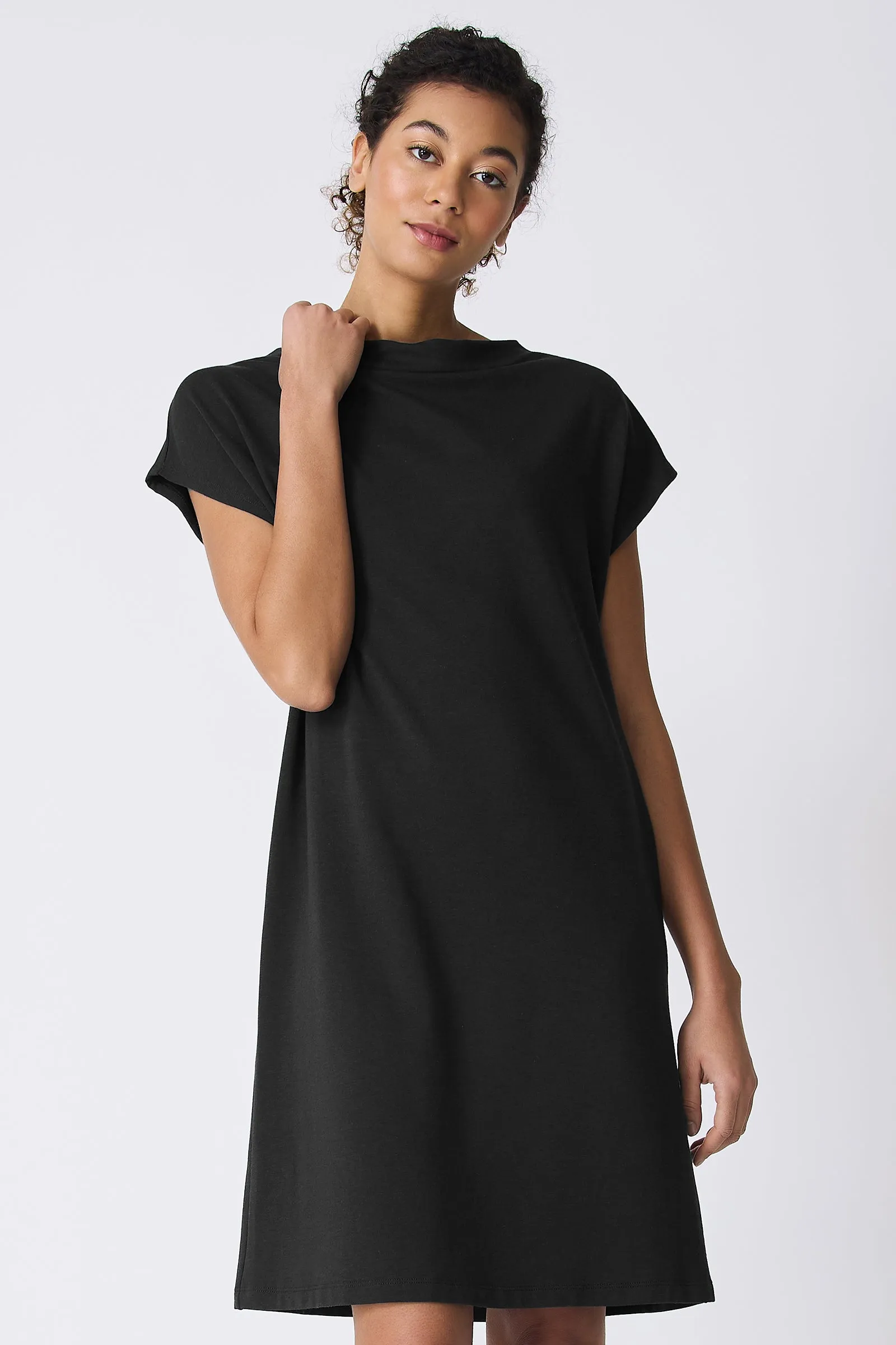Luca Cowl Dress - Black