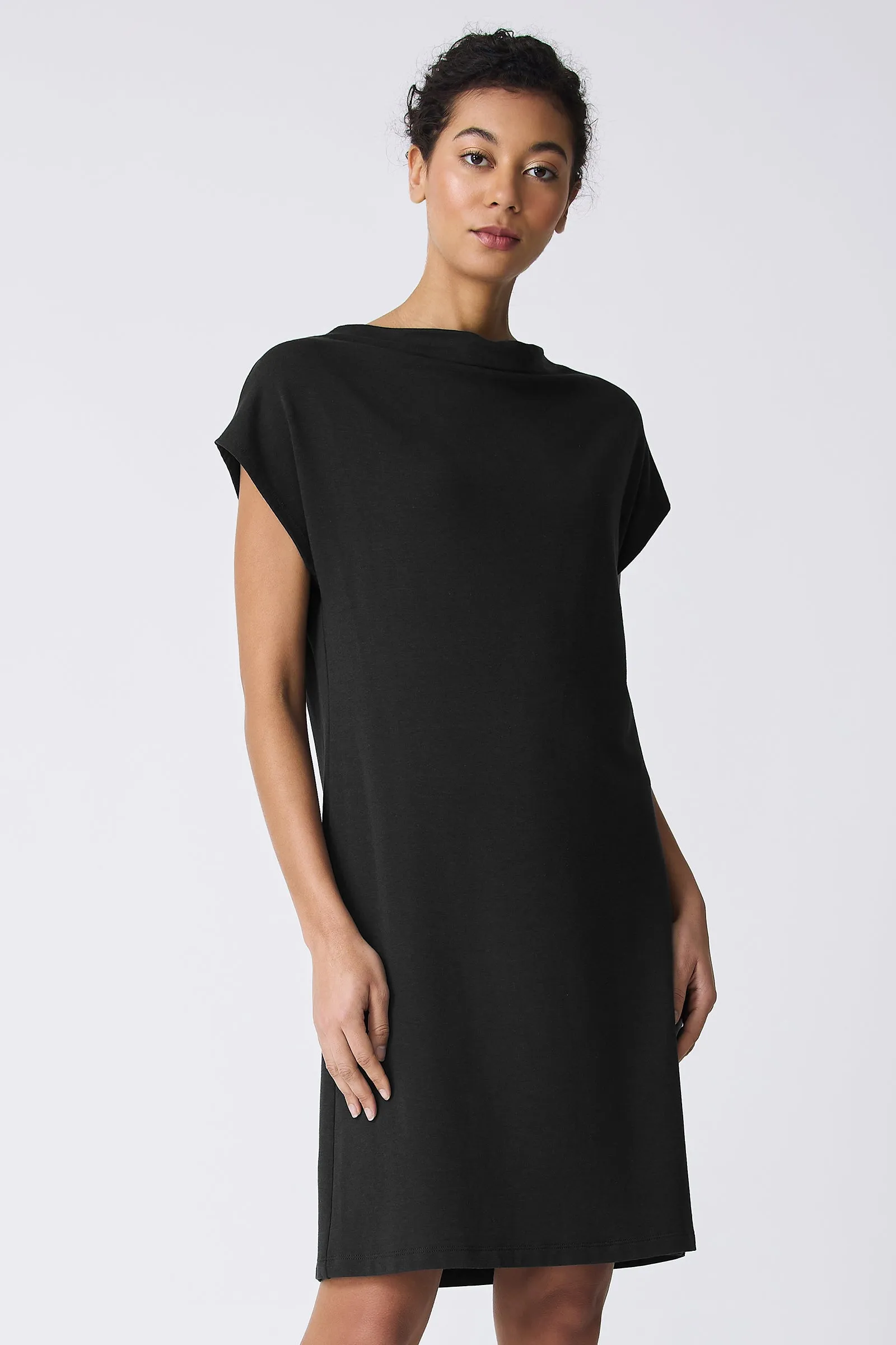 Luca Cowl Dress - Black