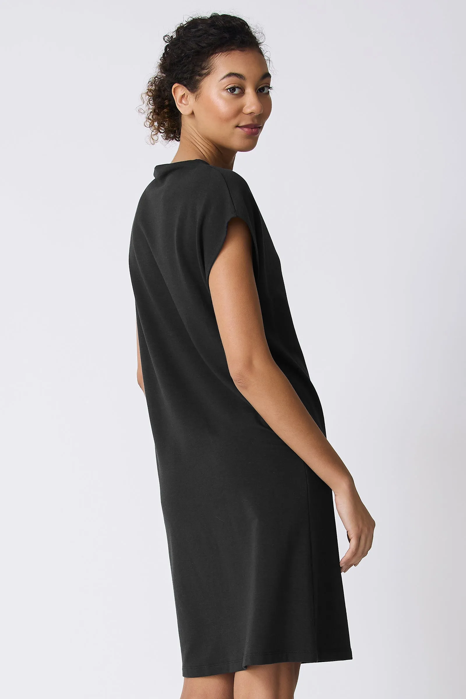 Luca Cowl Dress - Black