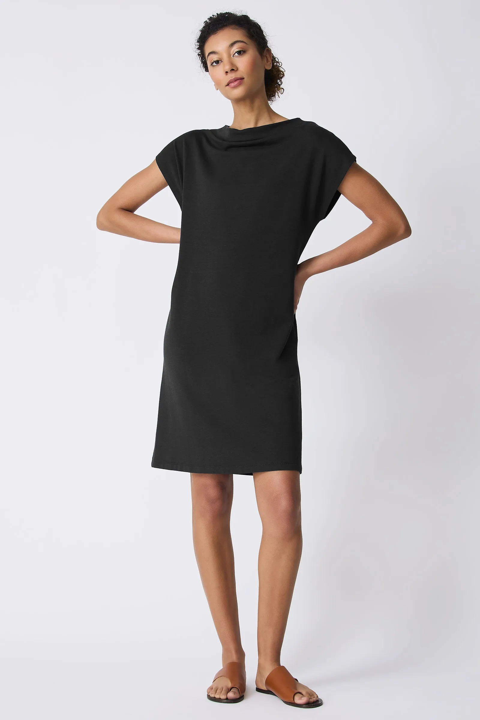 Luca Cowl Dress - Black