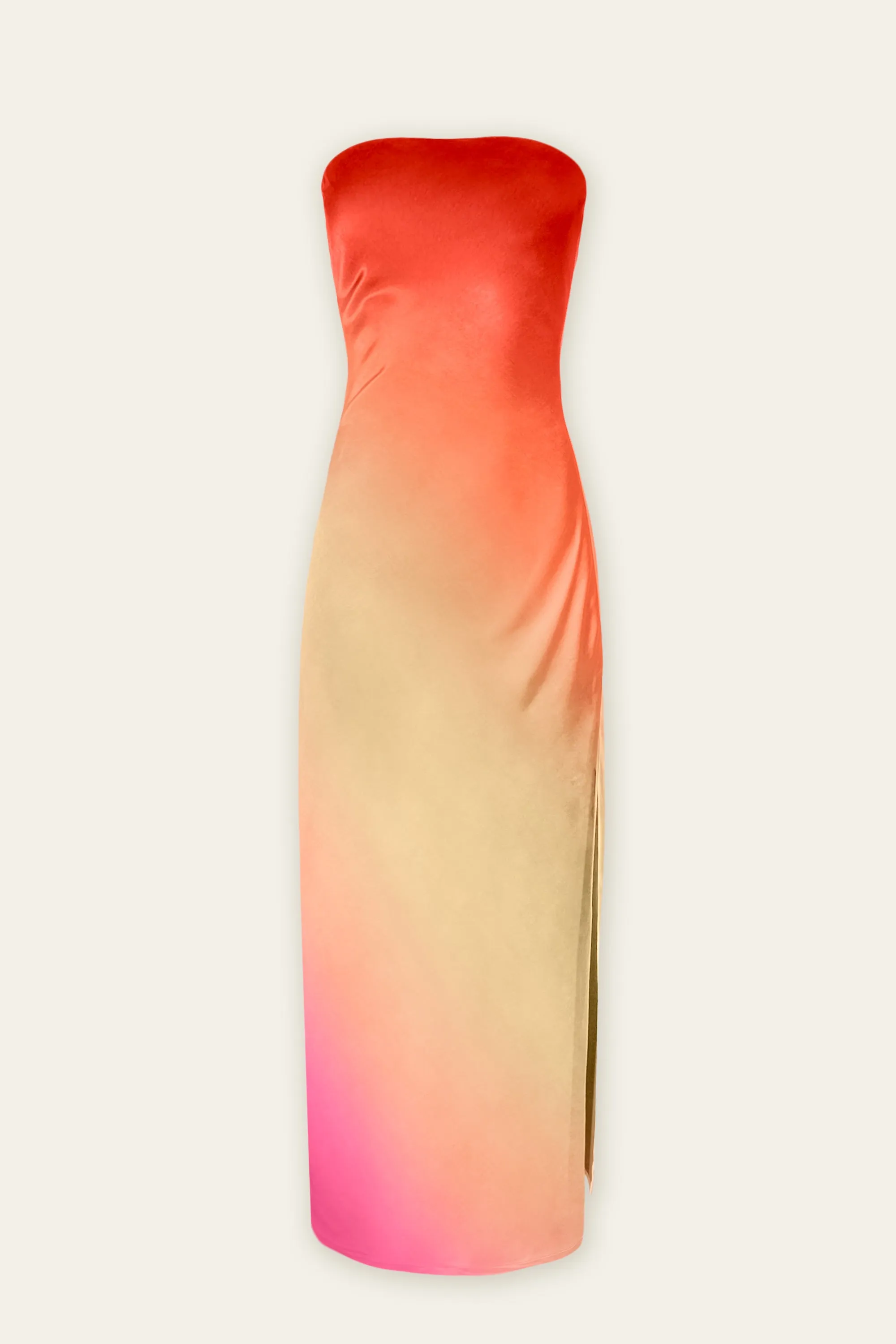 Lucia Ombre Strapless Maxi Dress