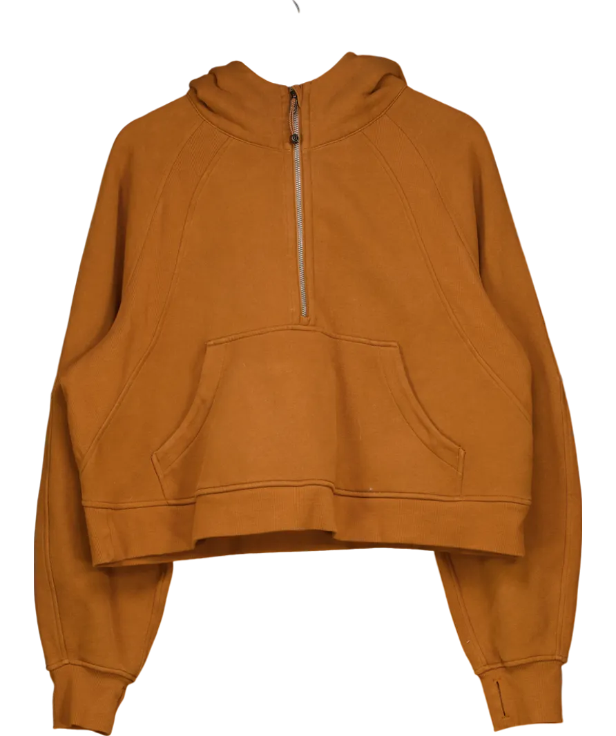 Lululemon Brown Scuba Oversized Half-zip Hoodie UK XL/XXL