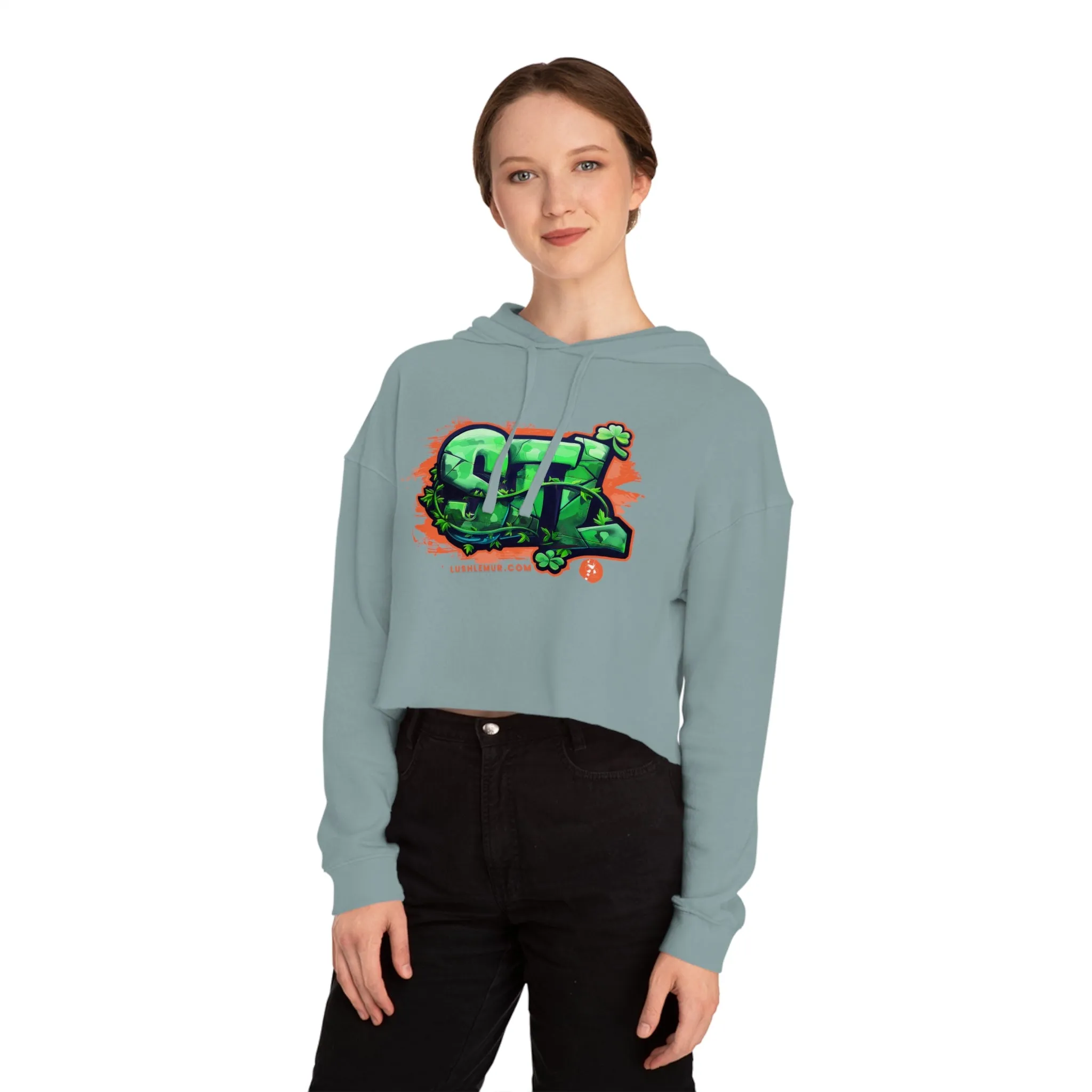 LUSH LEMUR | STL LUCKY IRISH CROP HOODIE