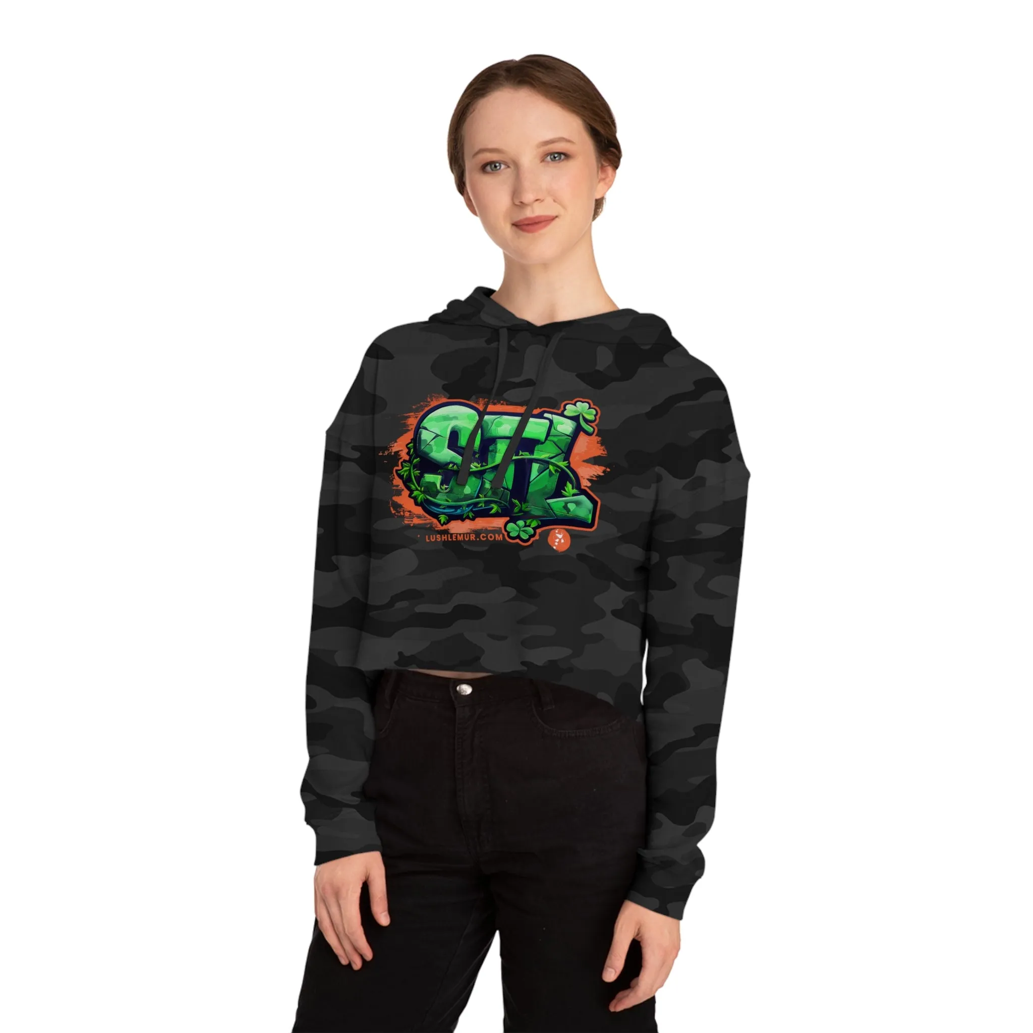 LUSH LEMUR | STL LUCKY IRISH CROP HOODIE