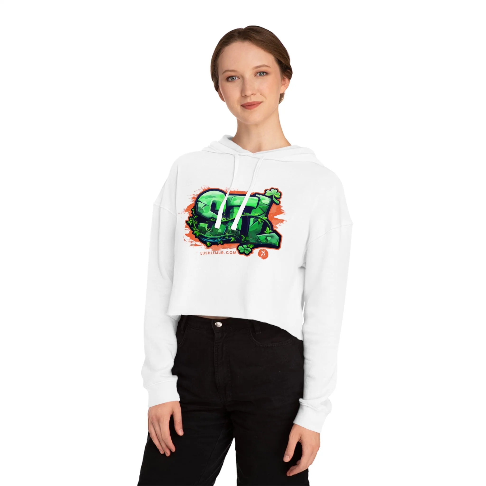 LUSH LEMUR | STL LUCKY IRISH CROP HOODIE