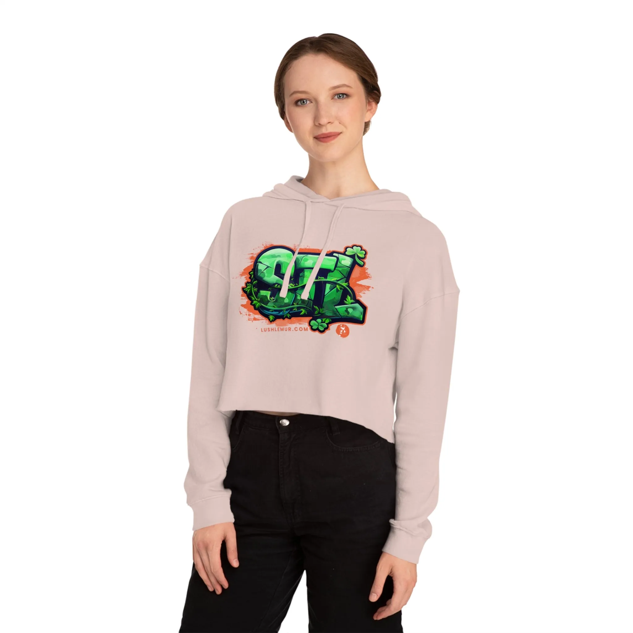 LUSH LEMUR | STL LUCKY IRISH CROP HOODIE