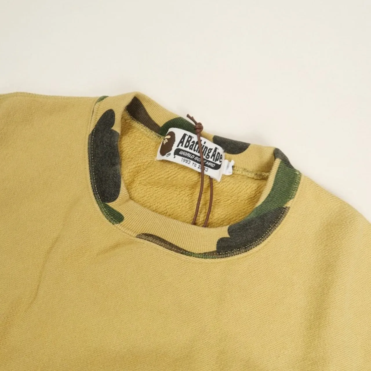 [M] DS! A Bathing Ape Bape 1st Camo Rib Stonewash Crewneck Sweatshirt