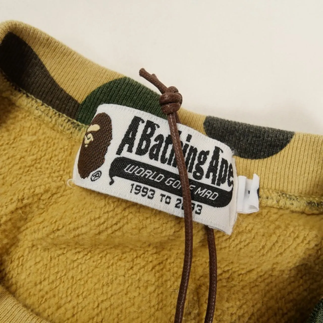 [M] DS! A Bathing Ape Bape 1st Camo Rib Stonewash Crewneck Sweatshirt