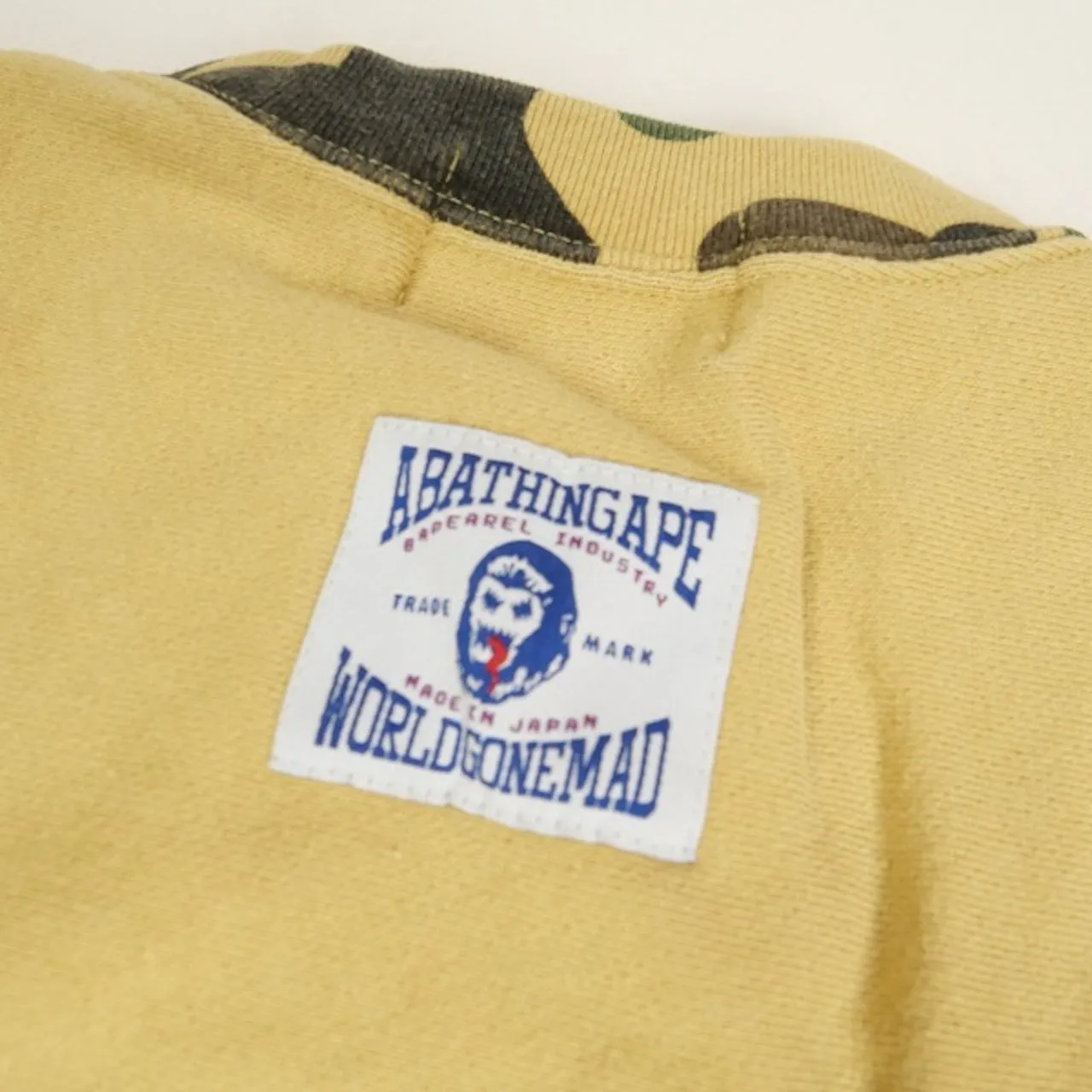 [M] DS! A Bathing Ape Bape 1st Camo Rib Stonewash Crewneck Sweatshirt