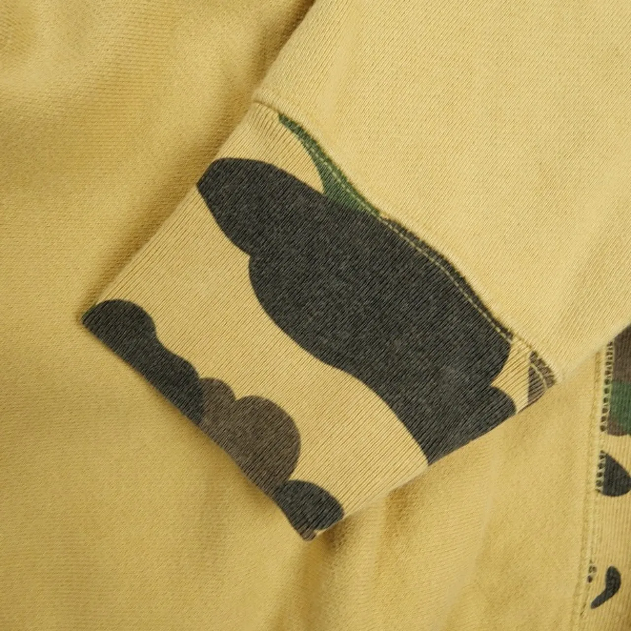[M] DS! A Bathing Ape Bape 1st Camo Rib Stonewash Crewneck Sweatshirt