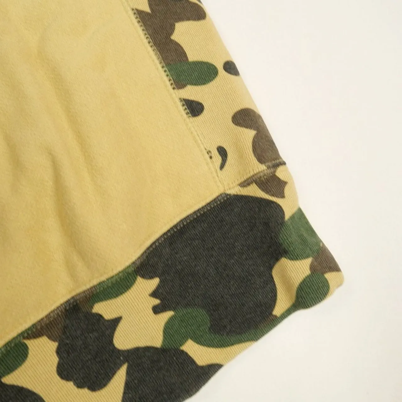[M] DS! A Bathing Ape Bape 1st Camo Rib Stonewash Crewneck Sweatshirt