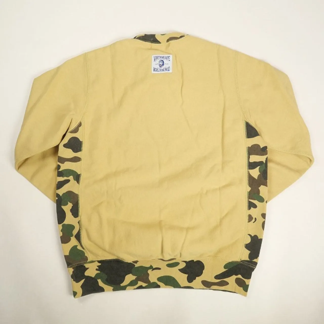 [M] DS! A Bathing Ape Bape 1st Camo Rib Stonewash Crewneck Sweatshirt