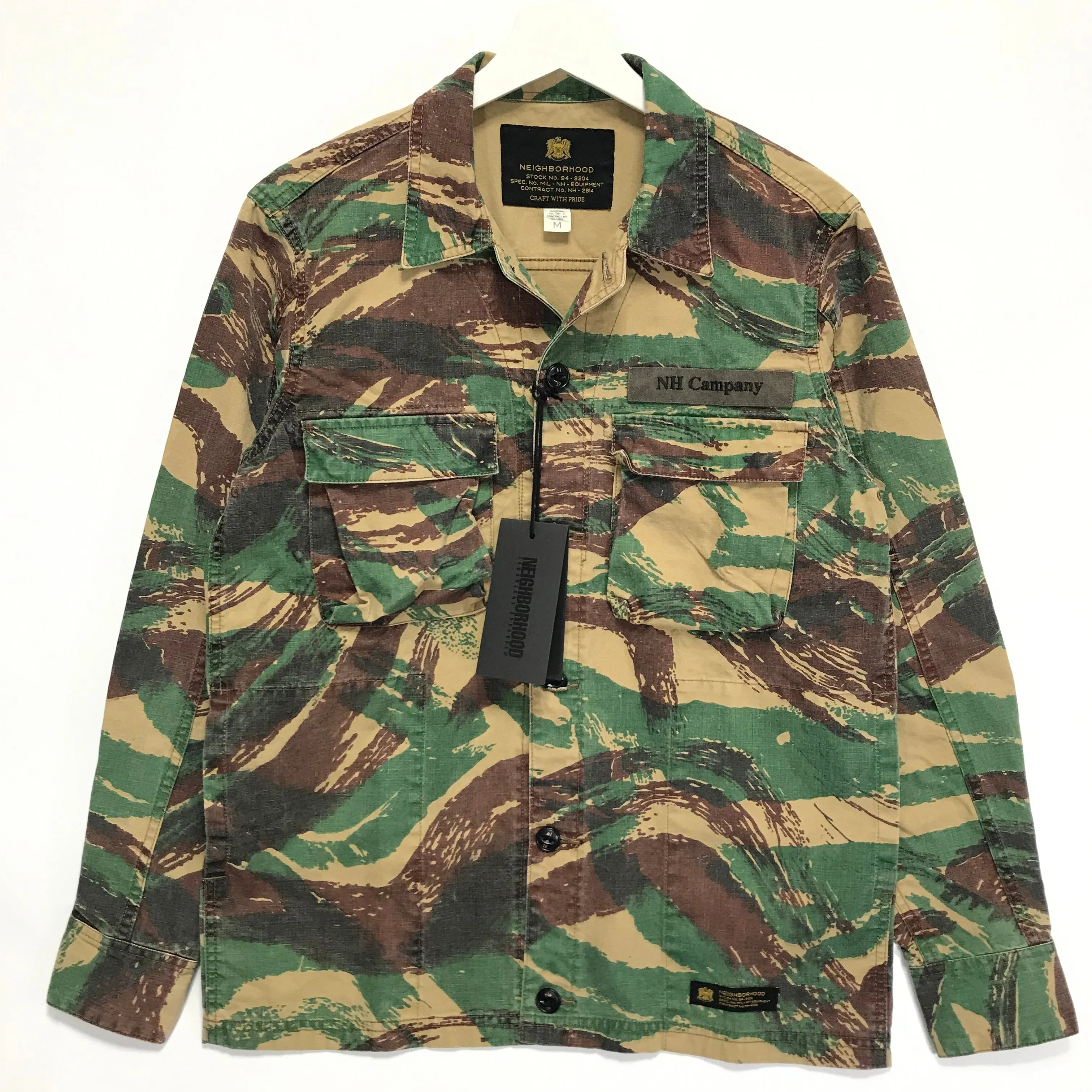 [M] DS! NEIGHBORHOOD BDU LIZARD TROPICAL CAMO BDU SHIRT