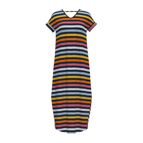 Macy - Navy Pink Orange Stripe
