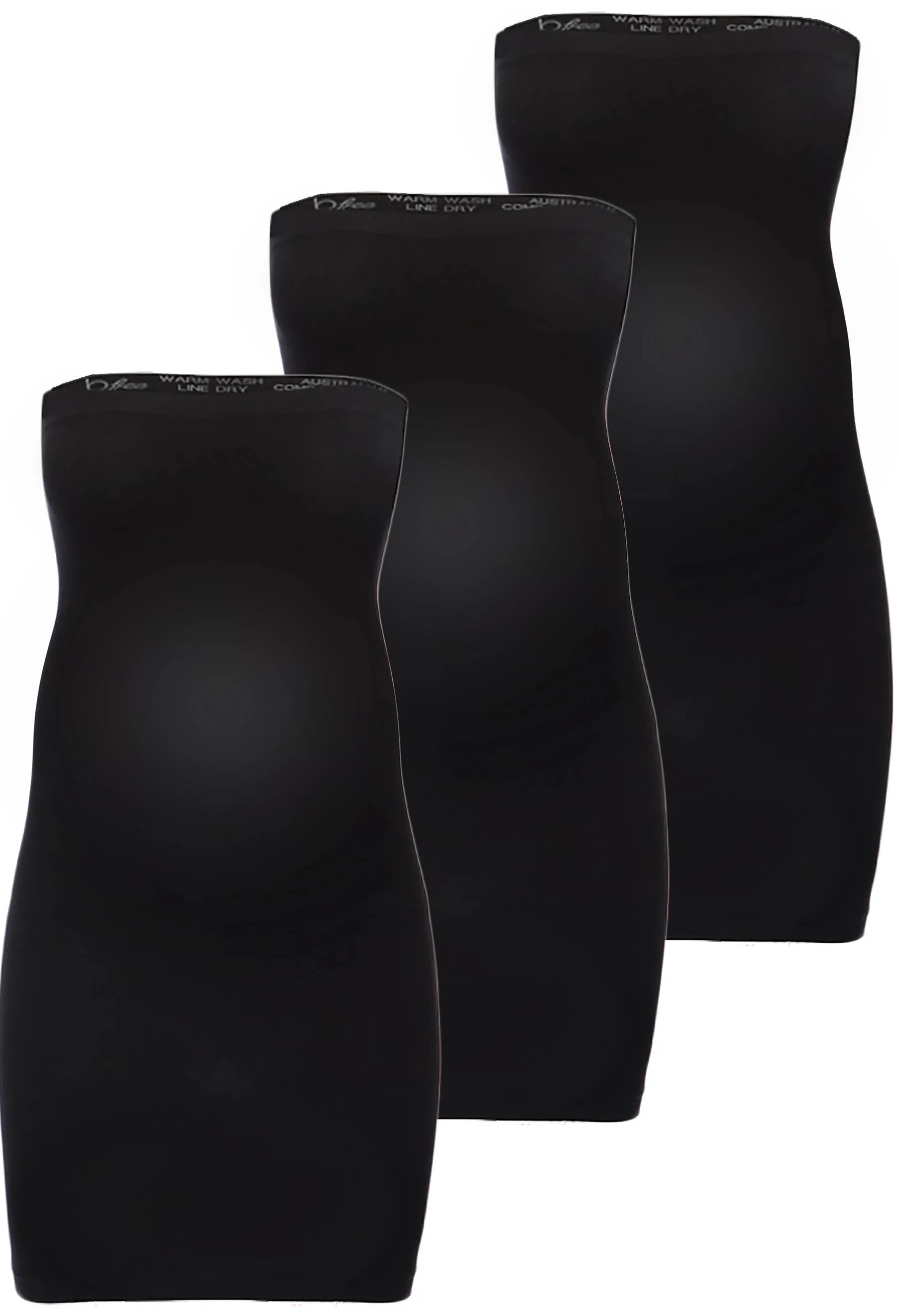 Maternity Strapless Mini Slip Dress/Skirt - 3 Pack