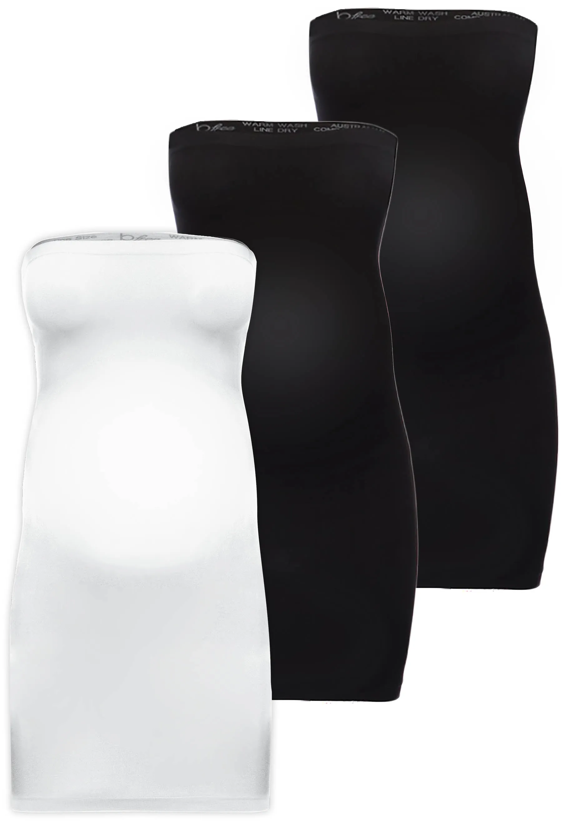 Maternity Strapless Mini Slip Dress/Skirt - 3 Pack