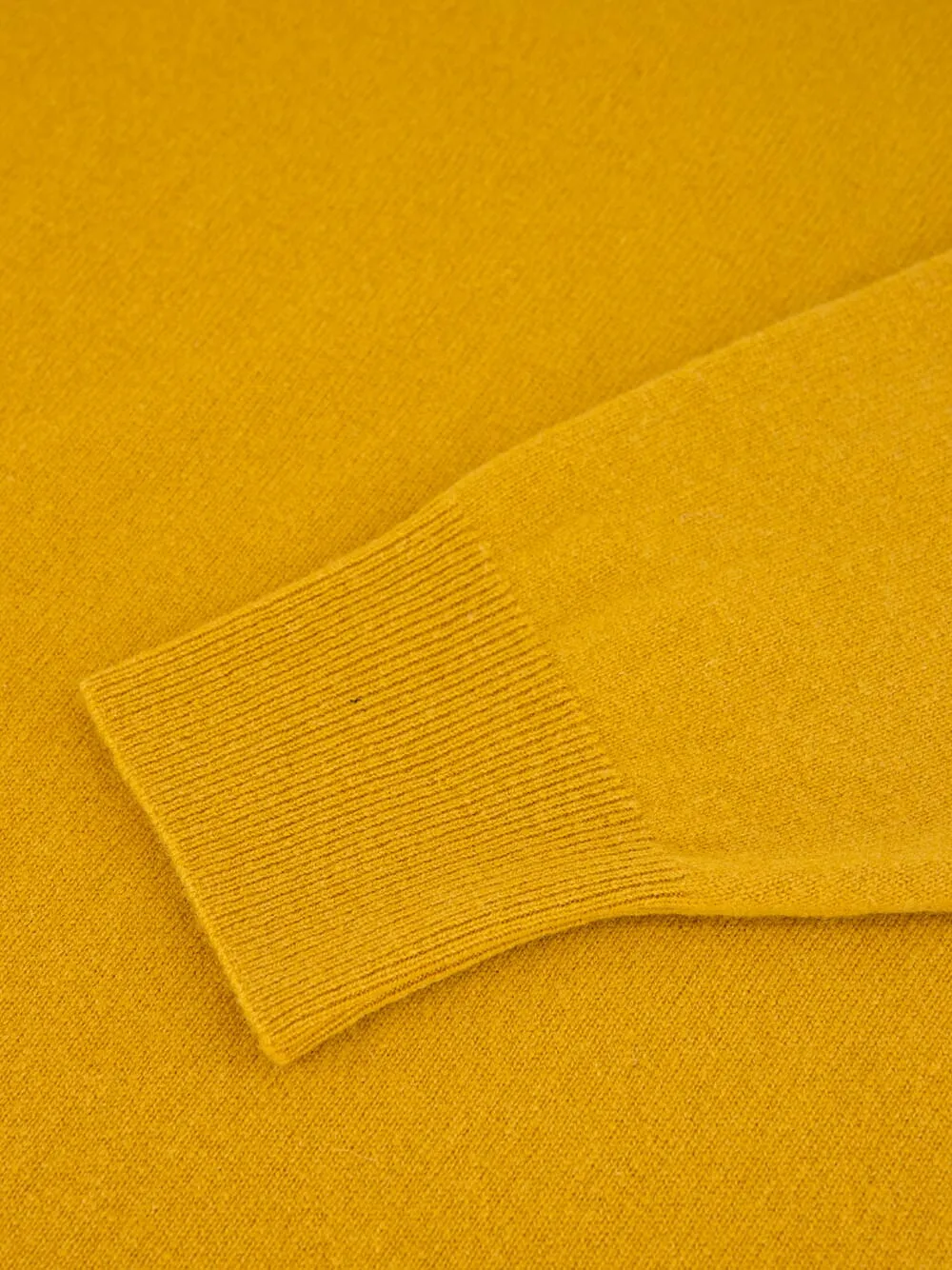 Maya Mustard V-Neck Cashmere Midi Dress
