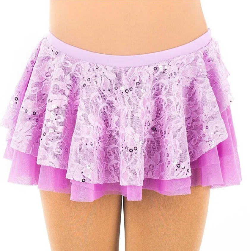 MD6309 Mondor layered Lace Skirt - Lilac
