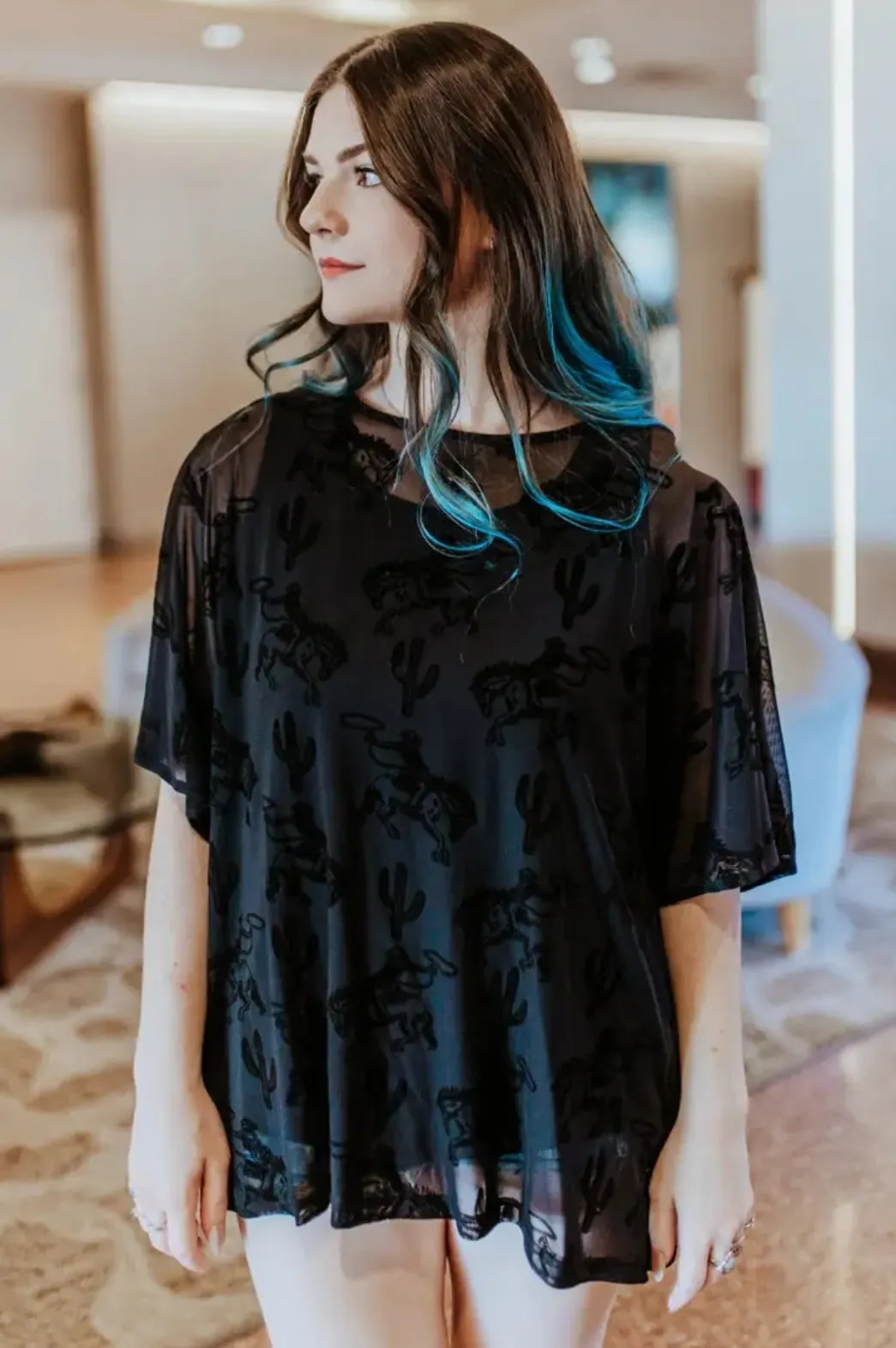 MER114 - BLK MESH TOP
