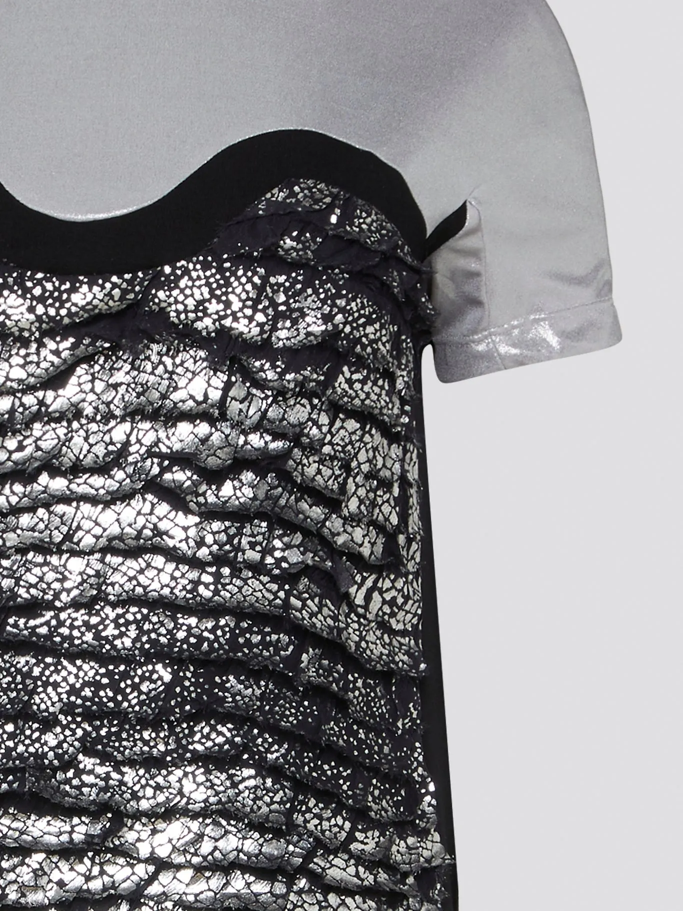 Metallic Turtleneck Mini Dress
