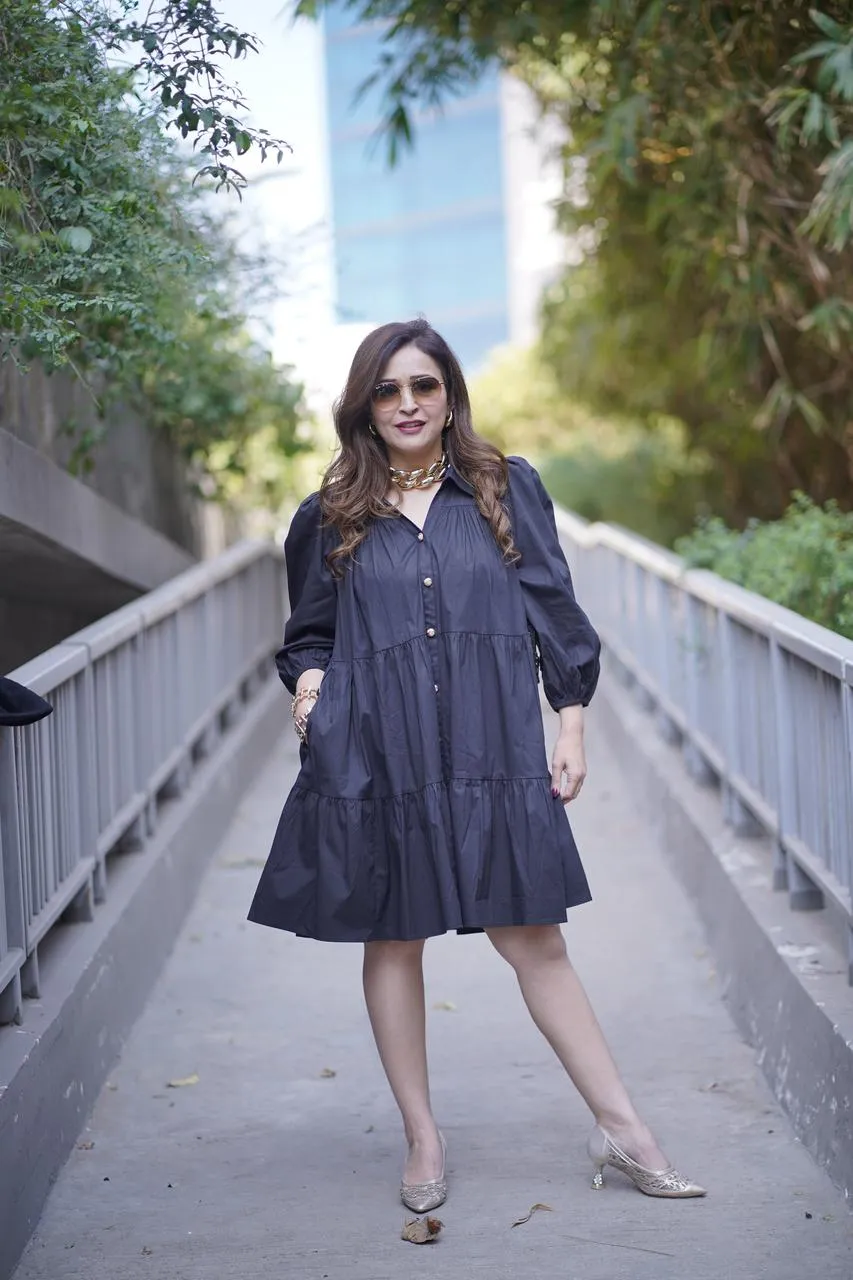Midnight Black Mini Dress