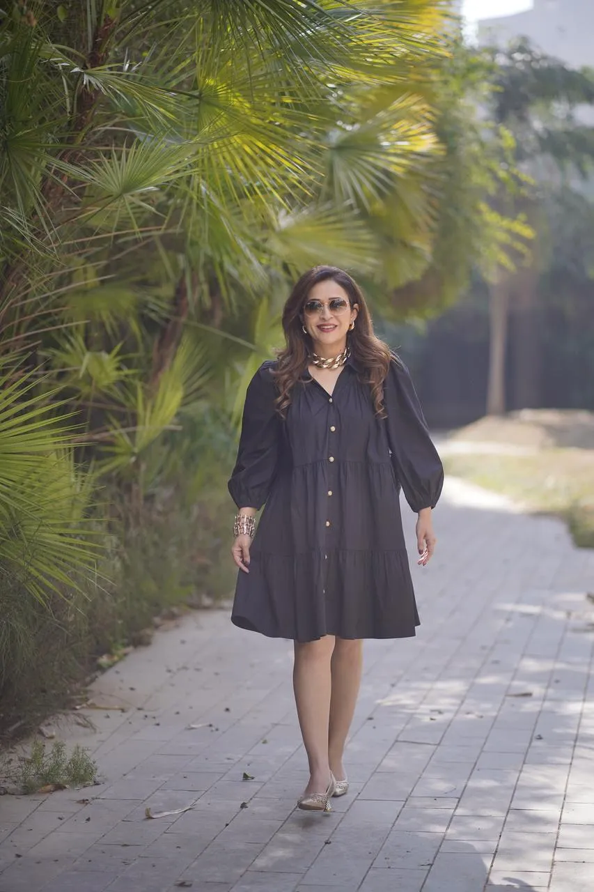 Midnight Black Mini Dress