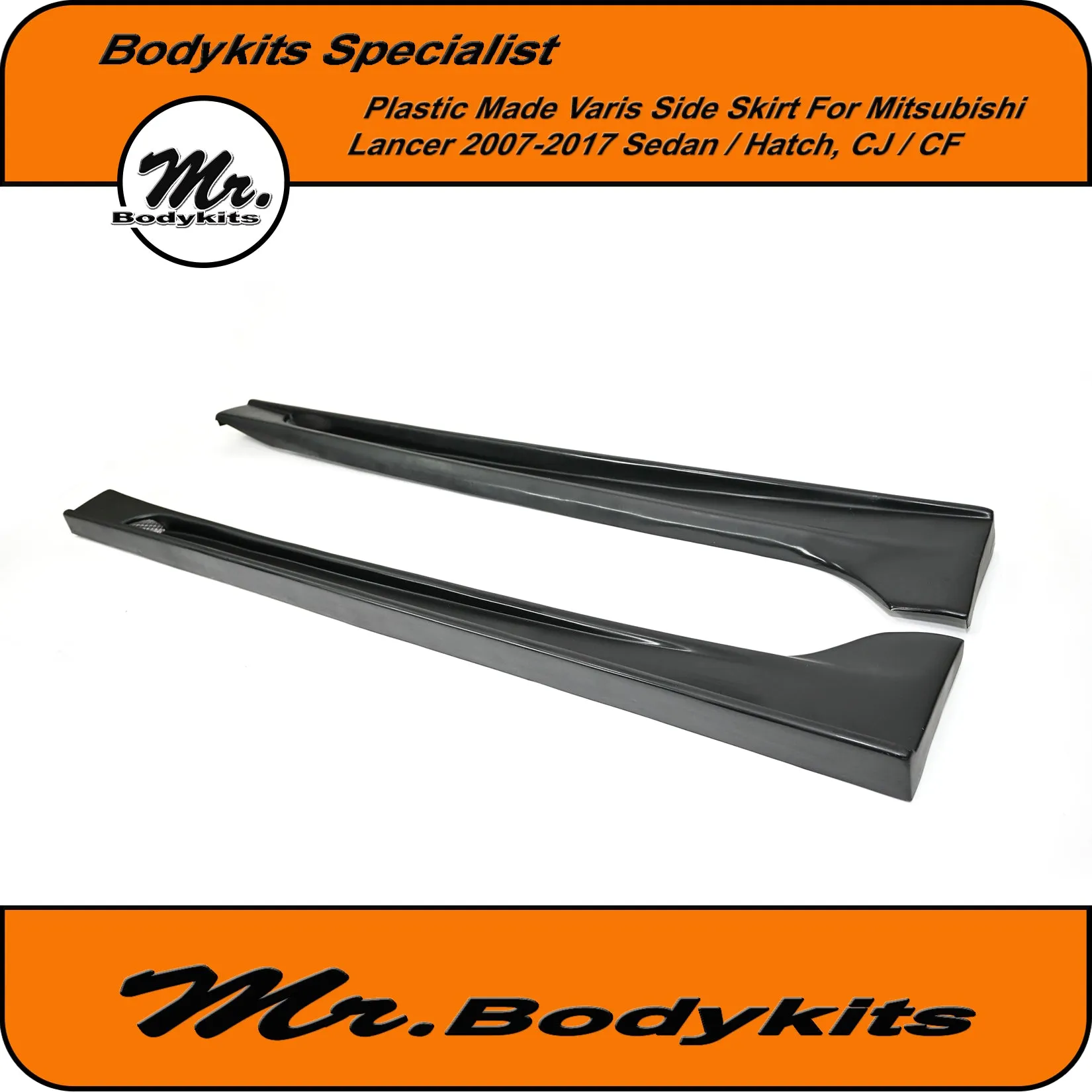 Mitsubishi Lancer 2007-2017 CJ CF Varis Style Side Skirts For Sedan / Hatch (Sportswagon)
