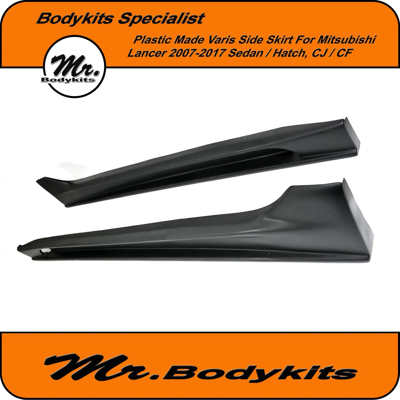 Mitsubishi Lancer 2007-2017 CJ CF Varis Style Side Skirts For Sedan / Hatch (Sportswagon)