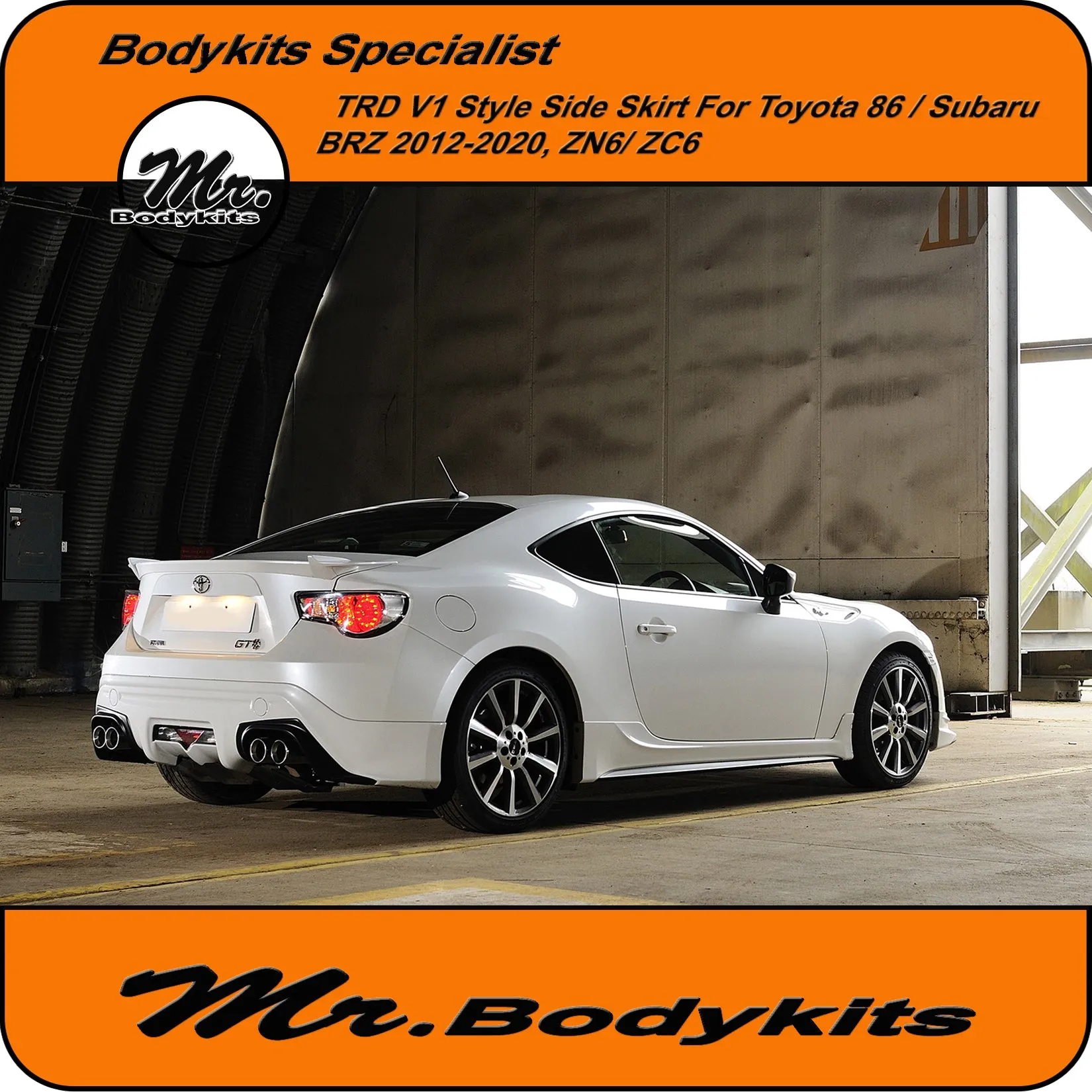 Mr Plastic TRD V1 Side Skirt Bodykits For Toyota 86 / Subaru BRZ 2012-2020, ZN6 , ZC6
