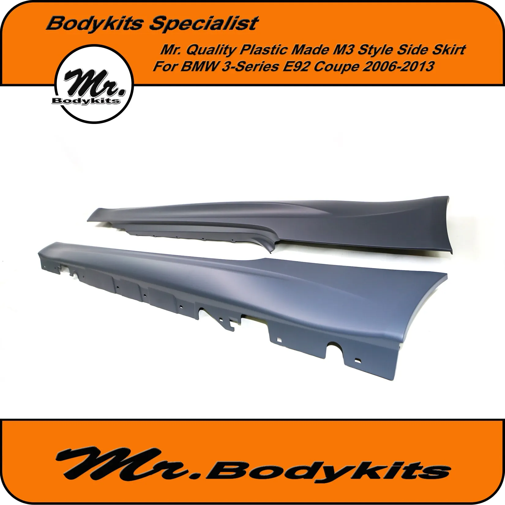 Mr Quality Made PP Plastic M3 Style Side Skirt For BMW 3 Series 2 Door Coupe 06-13 E92