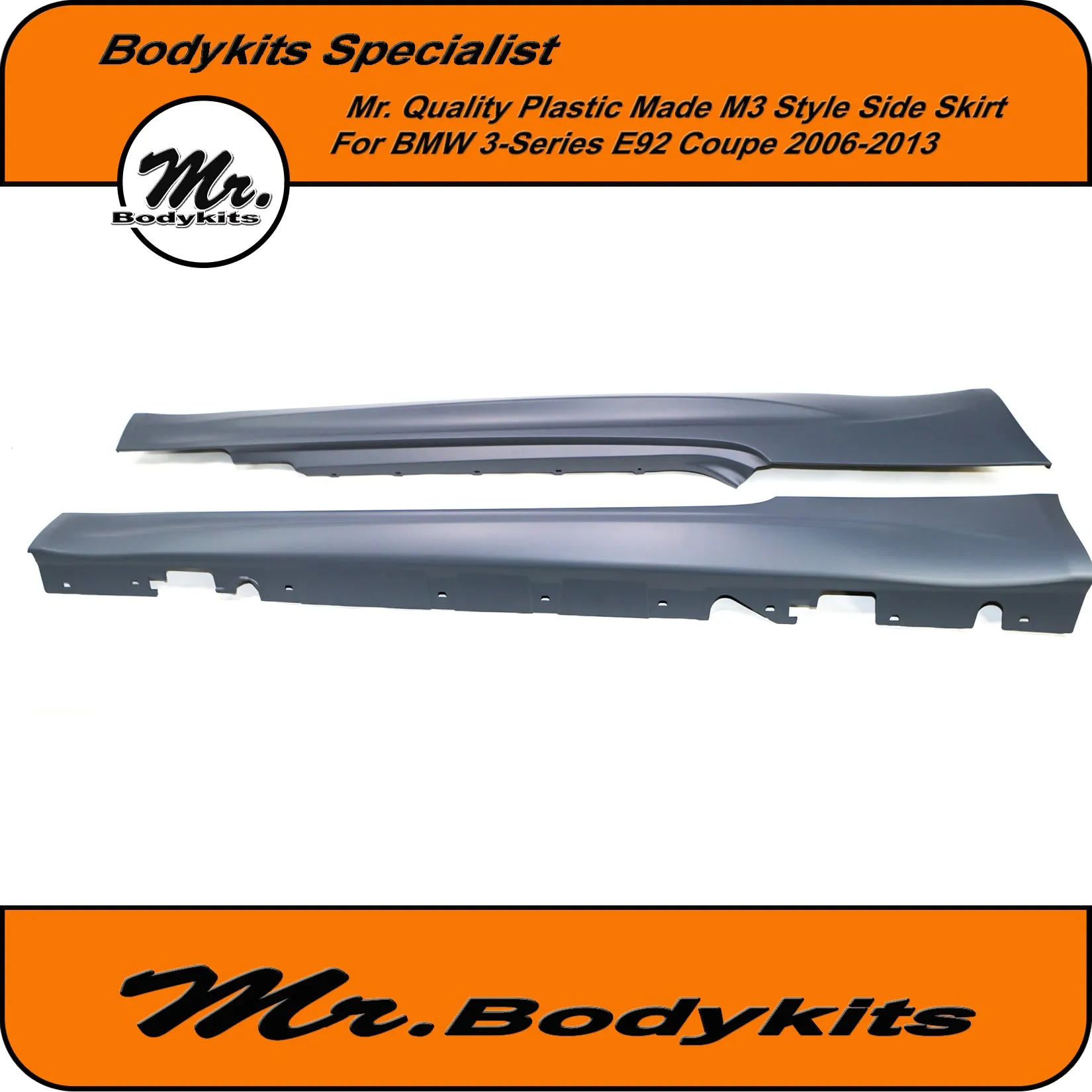 Mr Quality Made PP Plastic M3 Style Side Skirt For BMW 3 Series 2 Door Coupe 06-13 E92