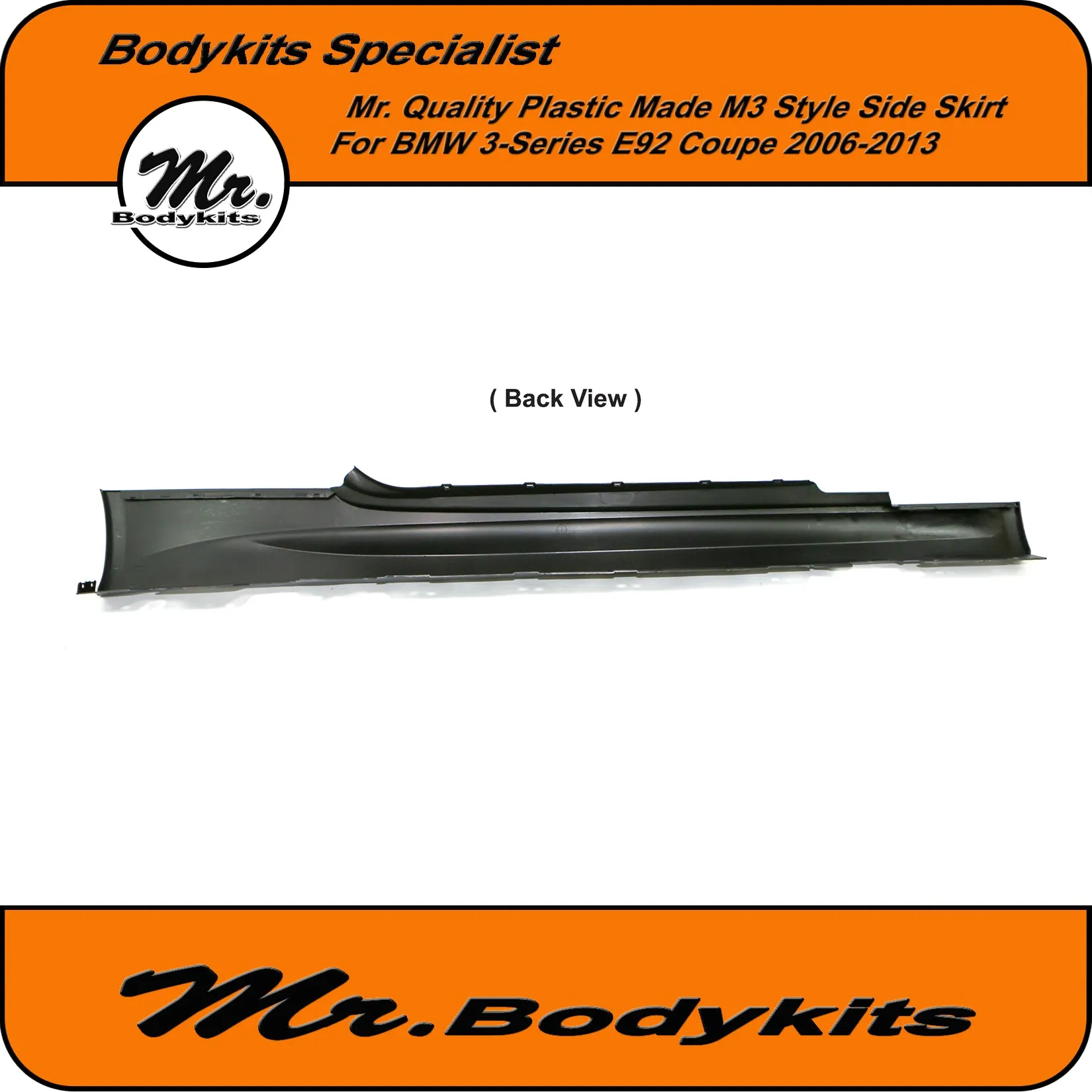 Mr Quality Made PP Plastic M3 Style Side Skirt For BMW 3 Series 2 Door Coupe 06-13 E92