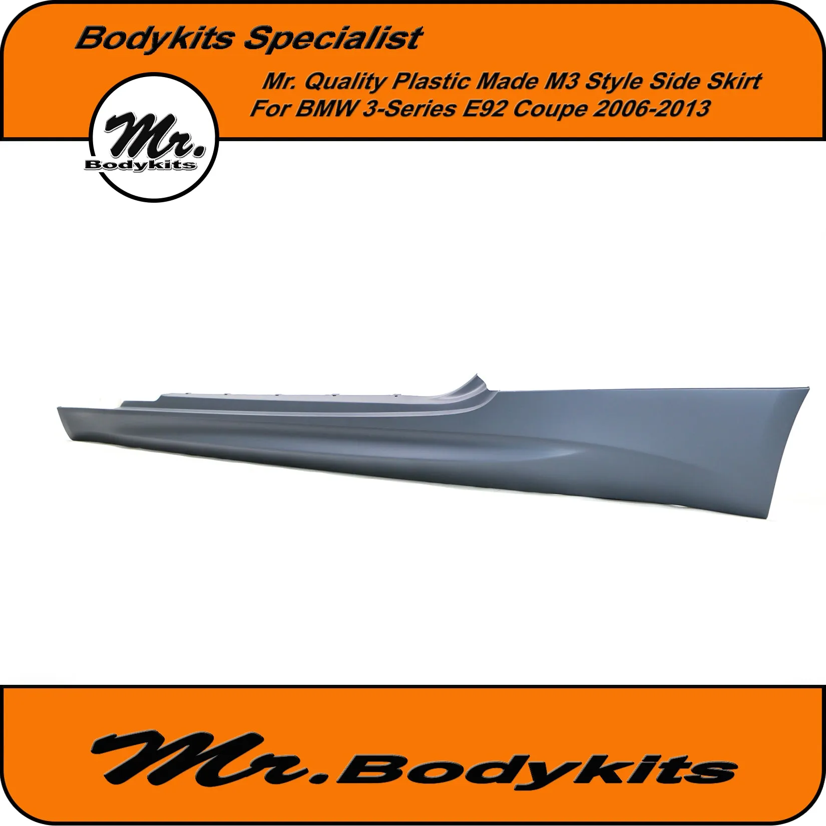Mr Quality Made PP Plastic M3 Style Side Skirt For BMW 3 Series 2 Door Coupe 06-13 E92