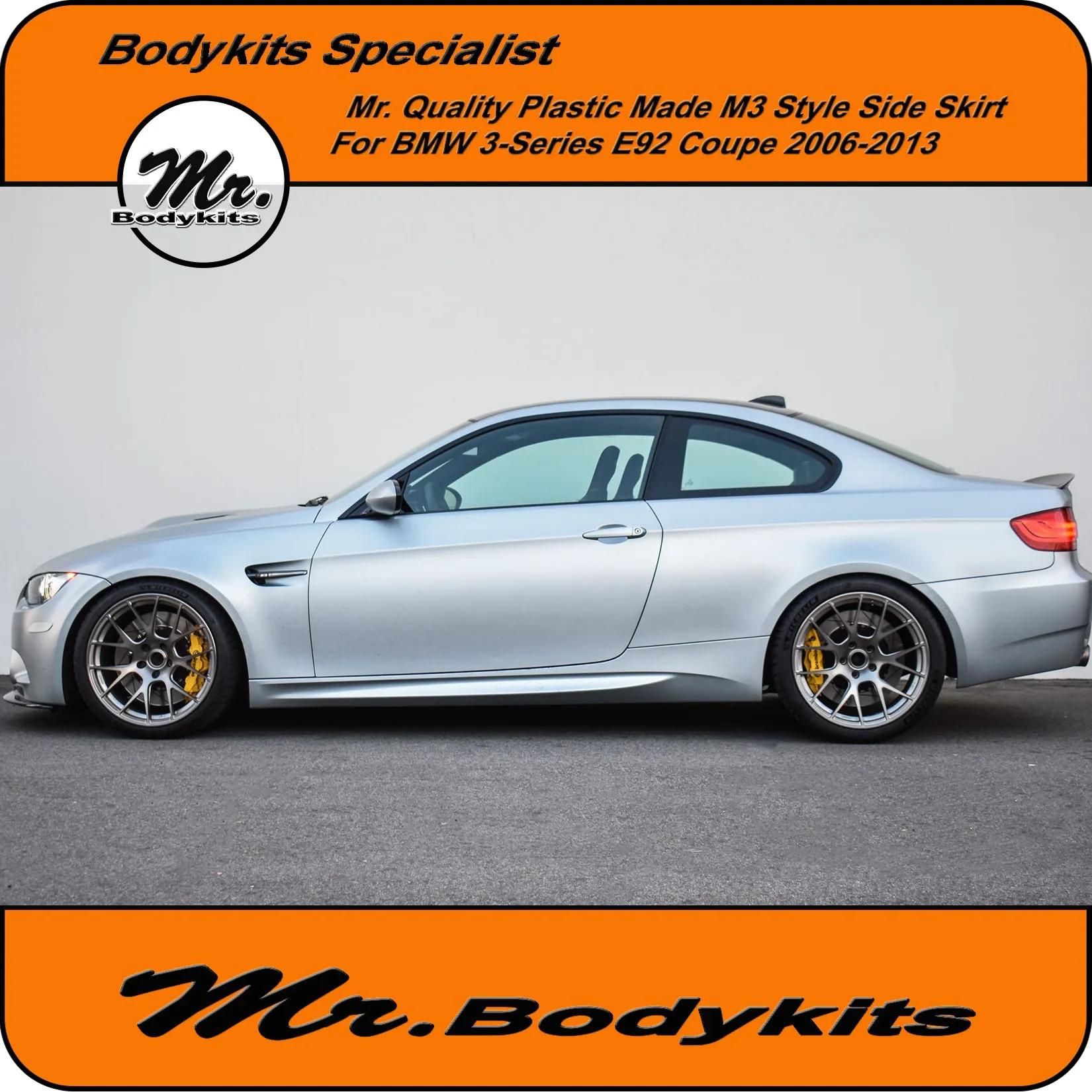 Mr Quality Made PP Plastic M3 Style Side Skirt For BMW 3 Series 2 Door Coupe 06-13 E92