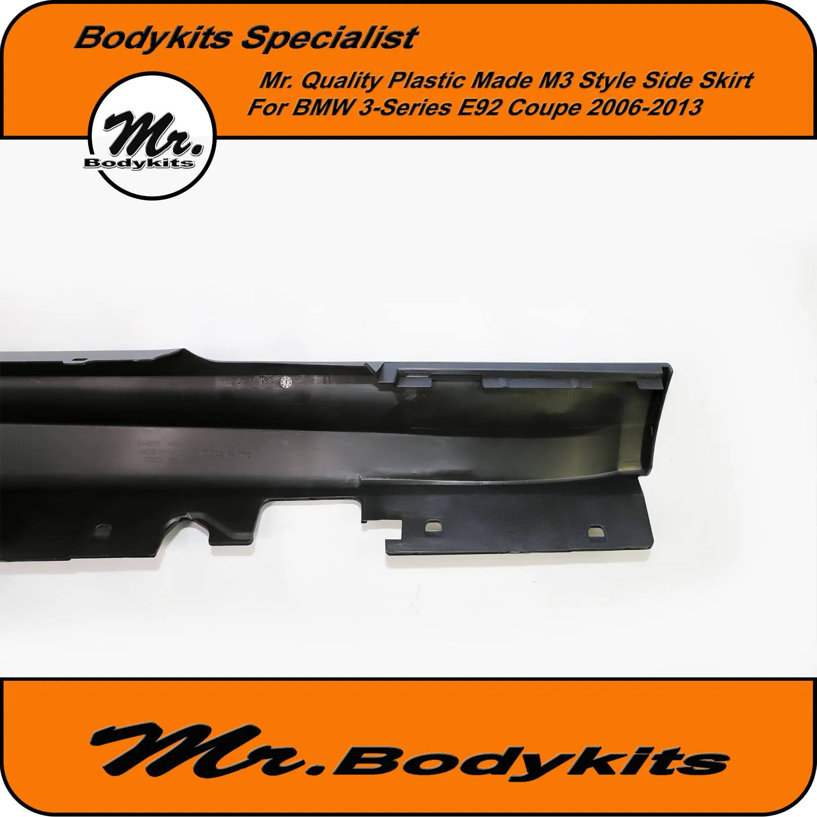Mr Quality Made PP Plastic M3 Style Side Skirt For BMW 3 Series 2 Door Coupe 06-13 E92