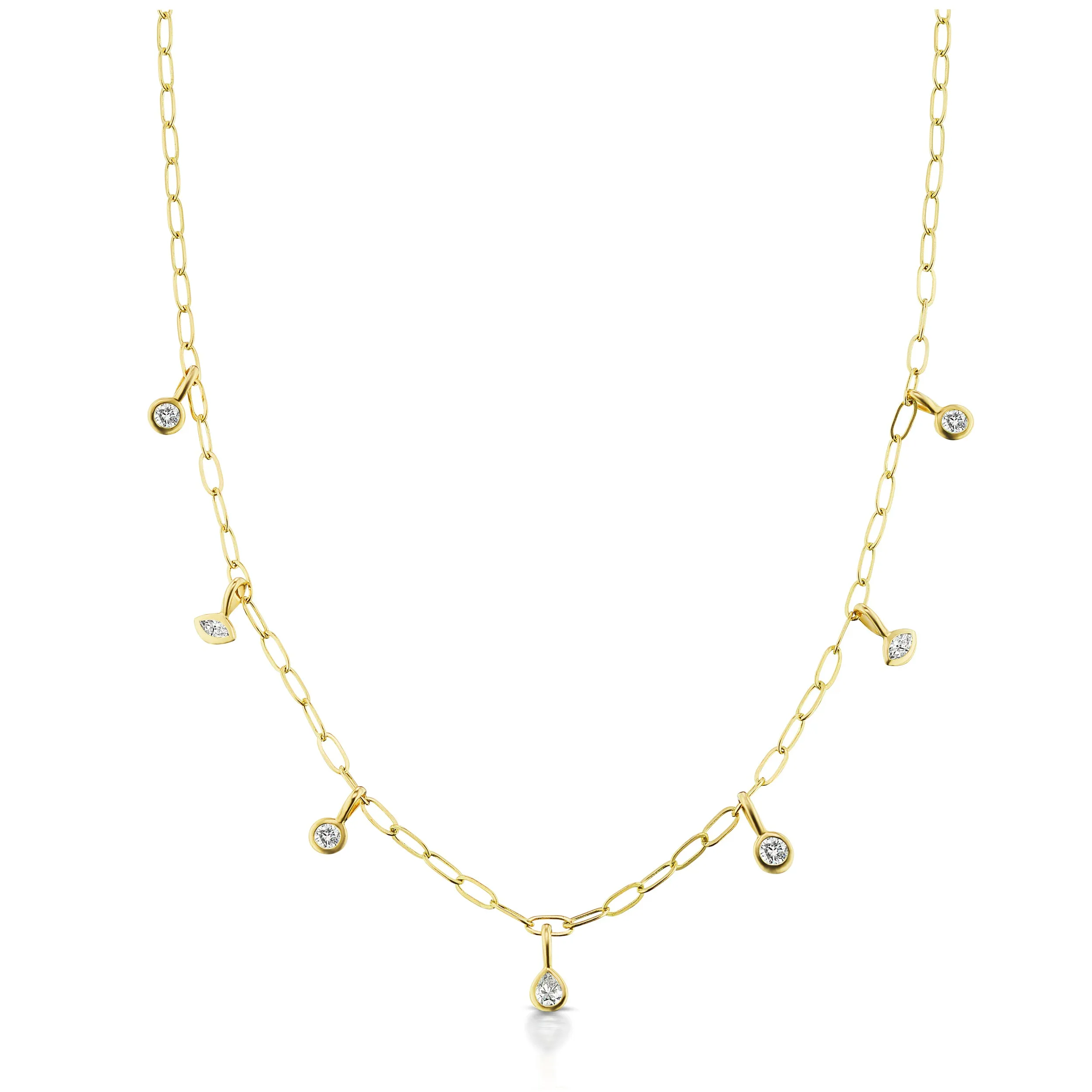 Multi-Shape Bezel Necklace