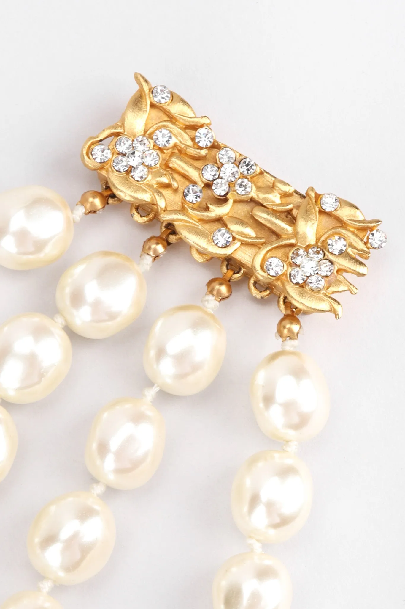 Multi-Strand Tiered Pearl Necklace